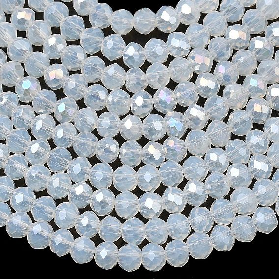 Стекло Rondelle бисер пряди, граненые, 3x2 мм, отверстие : 1 мм, около 105~110 шт / нитка, 29~31 см