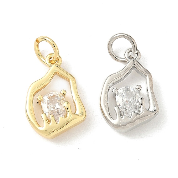 Латунные микро проложить кубического циркония подвески, расплавить расплавленный капать абстрактные овальные подвески, с целью перехода в кольце, долговечный, без кадмия и без свинца, стойки покрытие