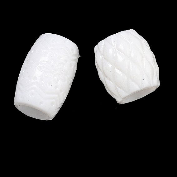 Непрозрачные акриловые бусины, бусины с большим отверстием, баррель