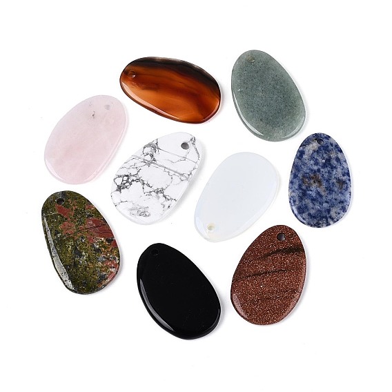 Большие подвески из натурального и синтетического смешанного камня, яичные прелести