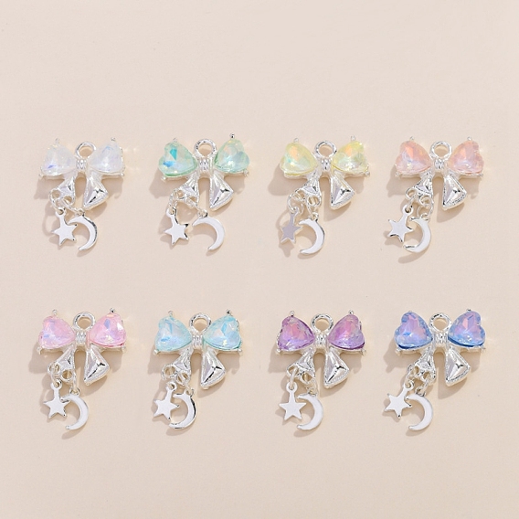 Серебряного сплава подвески, бантом прелести