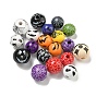 Набивные деревянные европейские бусины, бусины на тему Хэллоуина, круглые