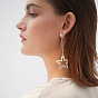 Brass Clip-on Earring Findings, with Crystal Rhinestone/Acrylic Imitation Pearl