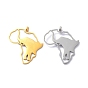 304 Stainless Steel Pendants, Africa Map with Elephant Pattern