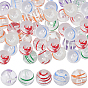 50 шт 5 цвета прозрачные акриловые бусины, круглые