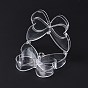 6 Grids Transparent Plastic Box, Butterfly Shaped Bead Containers for Small Jewelry and Beads