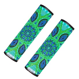 DIY Mandala Pattern Car Seat Belt Pads Diamond Painting Kits, including Polyester Finding, Resin Rhinestones, Diamond Sticky Pen, Tray Plate and Glue Clay