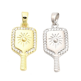 Латунные микро проложить кубического циркония подвески, прелести ракетки, долговечный, стойки покрытие, без свинца и без кадмия, ионное покрытие (ip)