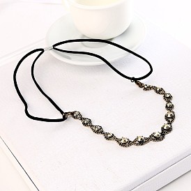 Metal Chain Hair Accessory with Rhinestones for Fashionable Stage Show - H016