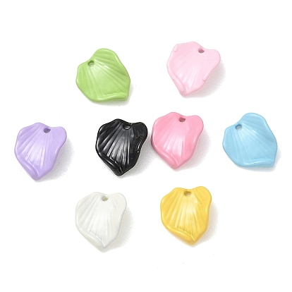Spray Painted Alloy Charms, Leaf Charms