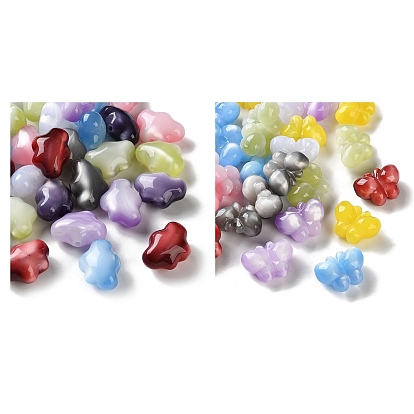 Бусины из смолы градиентного цвета, имитации глаз кошки бисера