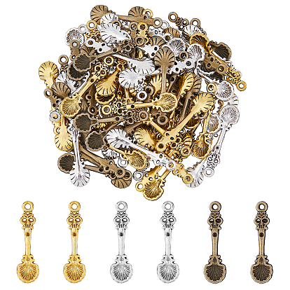 90 шт 3 цвета подвески из сплава в тибетском стиле, ложка