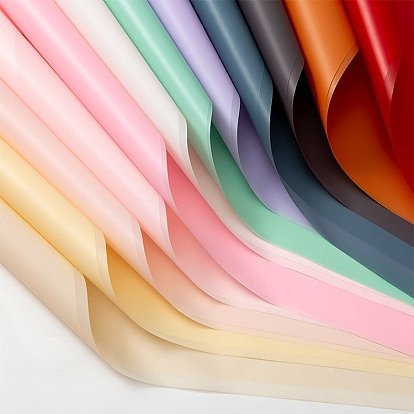 Сплошная цветная пластиковая бумага для оберточной бумаги для цветов, водостойкая флористическая бумага для букетов, diy crafts