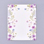 Floral Pattern Paper Jewelry Display Cards, for Hanging Necklaces/Earring