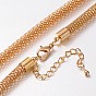 Iron Lantern Chain Necklace Making, with Alloy Lobster Claw Clasps and Iron End Chains, 30.3 inch