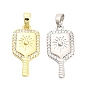 Латунные микро проложить кубического циркония подвески, прелести ракетки, долговечный, стойки покрытие, без свинца и без кадмия, ионное покрытие (ip)