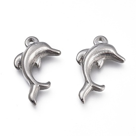 Pendentifs en acier inoxydable, dauphin