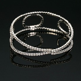 Fashionable Hollowed-out Gradient Simple Style B050 Rhinestone Bracelet for Women