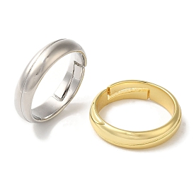 Латунные регулируемые кольца на палец для женщин с покрытием стойки, прочное покрытие, без свинца и без кадмия