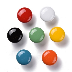 Round-shaped Porcelain Cabinet Door Knobs, Kitchen Drawer Pulls Cabinet Handles, with Iron Screws