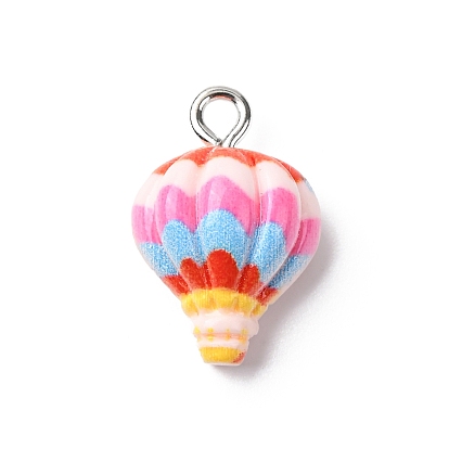 Непрозрачные подвески смолы, очарование воздушного шара, с железной платиной петлей