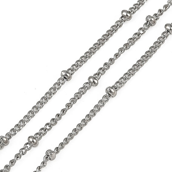 304 цепи спутниковые из нержавеющей стали, пайки, рондель, с катушкой