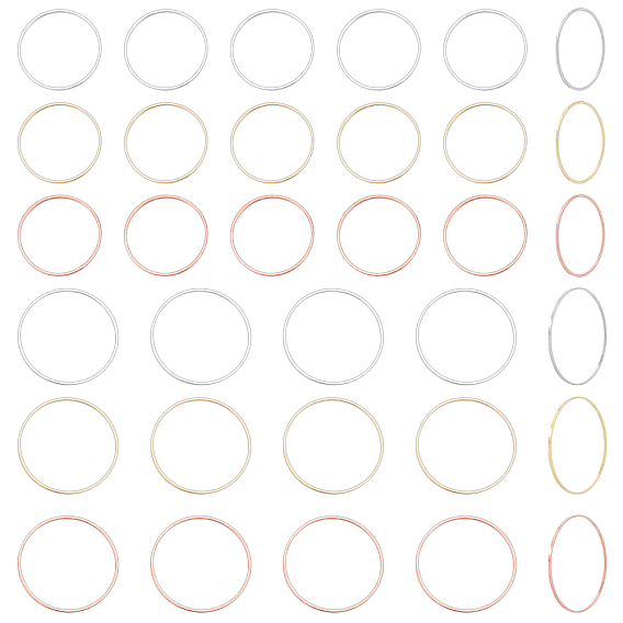 180Pcs 3 Color Brass Linking Rings, Lead Free & Nickel Free, Ring