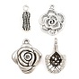 Tibetan Style Alloy Pendants, Flower/Peanut Charms