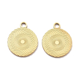 Ионное покрытие (ip) 304 подвески из нержавеющей стали, плоский круглый шарм