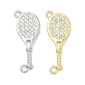 Латунные микропаве прозрачные подвески с фианитом, прелести ракетки, без кадмия и без свинца, долговечный, стойки покрытие