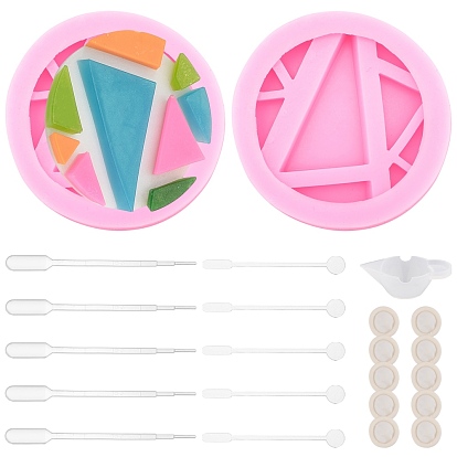 Круглая подставка для мобильного телефона своими руками силиконовые формы наборы, включая пластиковый круглый стержень для перемешивания, пластиковые пипетки, латексные кроватки, силиконовая миска