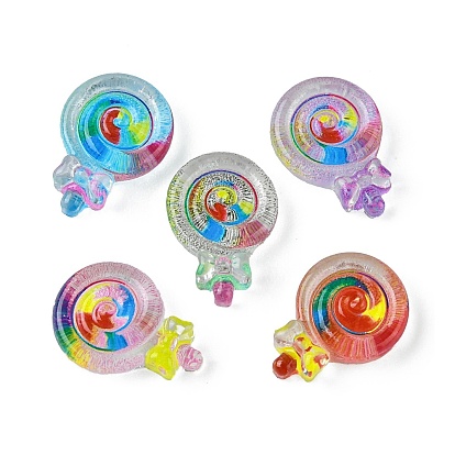 Translucent Resin Candy Cabochons, Lollipop