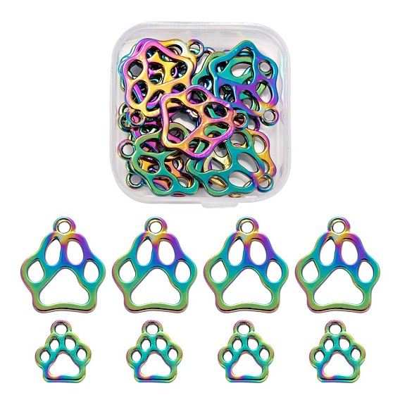 20 шт 2 подвески из сплава, без кадмия, без никеля и без свинца, отпечаток лапы