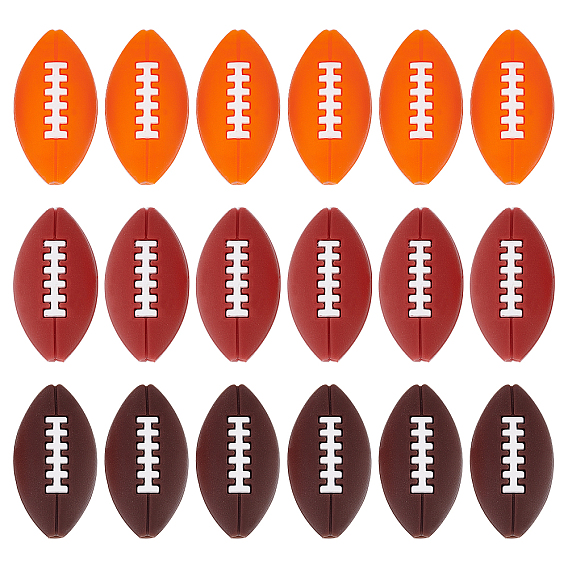 18 шт. 3 цветные экологически чистые силиконовые шарики для пищевых продуктов, регби