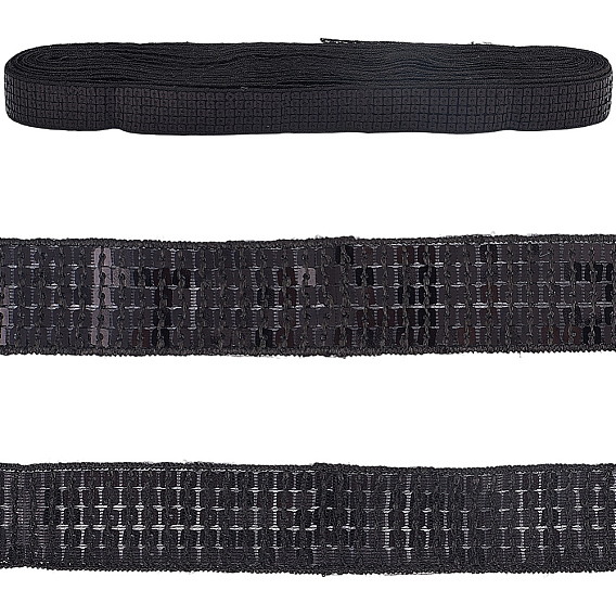 Полиэстер с ПВХ-пайетками, кружевная лента, аксессуары