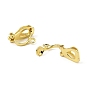Brass Clip-on Earring Findings, with Loops