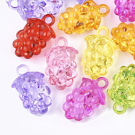 Transparent Acrylic Pendants, Grape