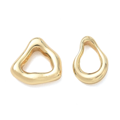 Textured 304 Stainless Steel Linking Rings, Long-Lasting Plated, Golden