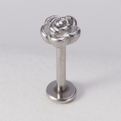 304 серьги из нержавеющей стали для хряща, плоская серьга сзади, пирсинг украшения