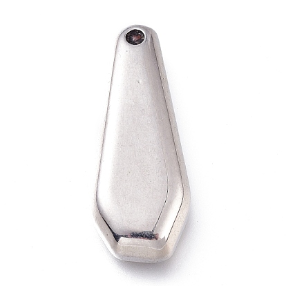 Pendentifs en acier inoxydable, larme