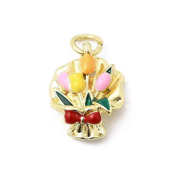 Латунные подвески, букет подвесок, с эмалью, с целью перехода в кольце