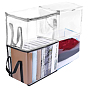 4Pcs 4 Colors PVC Book Storage Box, Rectangle