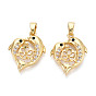 Латунные микро-паве прозрачные кубические цирконии европейские подвески-шармы, привязка поручительств, дельфин, за половину пробурено бисера