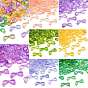 Two-Tone Transparent Acrylic Beads, Bowknot, with Glitter Powder