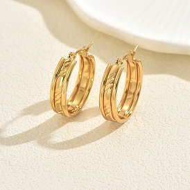 304 минималистичные круглые серьги-кольца из нержавеющей стали