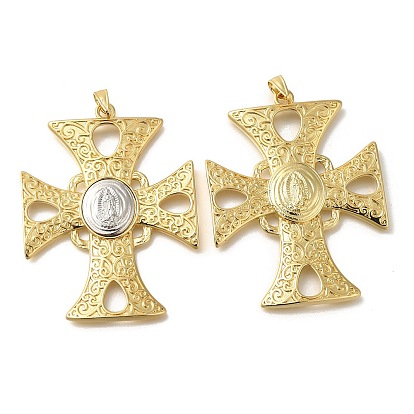 Подвески для стоек, долговечный, без свинца и без кадмия, крест с амулетами девы марии