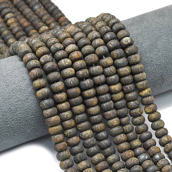Природные бронзитом бисер нитей, матовые, рондель