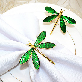 Hotel tableware exquisite green dragonfly napkin buckle napkin ring napkin ring alloy