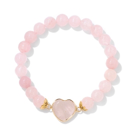 Растягивающиеся браслеты с драгоценными камнями, сердце