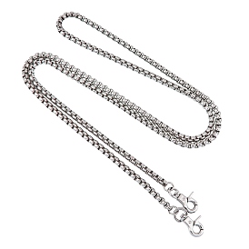 Bag Strap Chains, with Iron Box Chains and Alloy Swivel Clasps, for Bag Straps Replacement Accessories